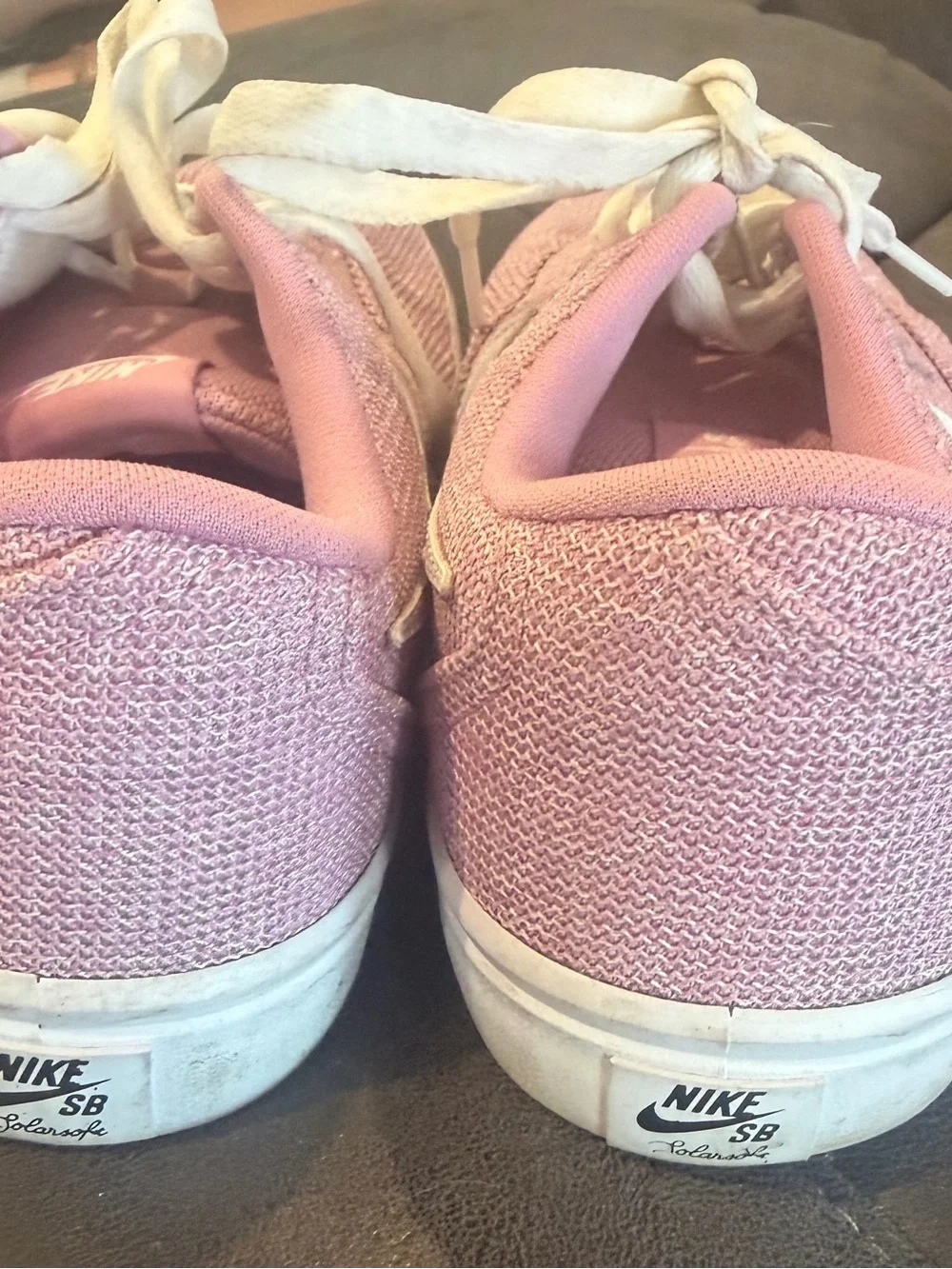 Nike SB Women's Pink Skate Sneakers with White Swoosh